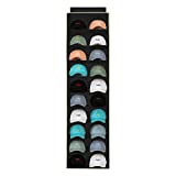 Tidy Zebra Hat Rack 20 Shelves Hanging Closet Organizer for Hat Storage, Display & Organization - Compact Vertical Shelf System for Ball Caps, Best Hat Holder- Baseball Accessories Gift for Boys & Men!