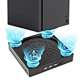 RGEEK Xbox Series X Cooling Fan for Xbox Series, Xbox Series X Stand Cooler with 3-Port USB2.0, 1-Port Type C, Adjustable Fans Speed.