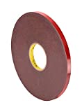 3M VHB Foam Tape 4611, 1/4" x 36 yards, Dark Gray, Double-Sided, Permanent, Long-Term Durability, High Temp Resistant