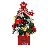 Desktop Christmas Tree, 19.7-inch Artificial Mini Christmas Decoration Tree, The Perfect Christmas Decoration for Table, Desk and Counter (Red)