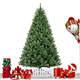 7ft Green Artificial Christmas Tree Holiday Decoration W/1300 Branch Heads, Premium Pine Xmas Tree Easy Assembly with Metal Stand ,Perfect for Home, Office, Party Decoration