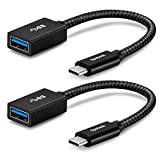 USB C to USB Adapter, 2 Pack USB C to USB3 Adapter,USB Type C to USB,Thunderbolt 3 to USB Female Adapter OTG Cable Compatible with iPad Mini 6, MacBook Pro, Air and More