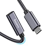 USB C Extension Cable (6ft/1.8m), Basevs USB Type C Male to Female Charging & Sync Extender Cord for MacBook Pro, Google Pixel 3/2 XL, USB-C Hub, Samsung S8 and More