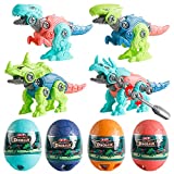 BEIGUO 4 Pack Jumbo Dinosaur Eggs with Take Apart Dinosaur Toys Building Toys for Kids Boys Girls Christmas Stocking Stuffers Party Favors Gifts