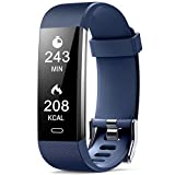 Overfly Fitness Tracker with Connected GPS, Activity Tracker Watch with Heart Rate, 14 Sport Modes, Sleep Tracking, Smart Fitness Band, Pedometer Watch with Step/Calories Counter for Men Women-Blue