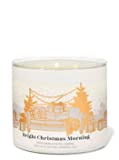 Bath & Body Works, White Barn 3-Wick Candle w/Essential Oils - 14.5 oz - 2021 Christmas Scents! (Bright Christmas Morning)