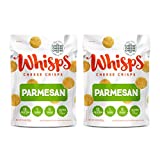 Whisps Cheese Crisps - Parmesan Cheese Snacks, Keto Snacks, High Protein, Low Carb, Gluten & Sugar Free, Great Tasting Healthy Snack, Parmesan Chips, All Natural Cheese Crisps - Parmesan, 9.5 Oz (Pack of 2)