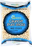 Popvillage's Crunchy Rice Roller Snack, Organic Rice Puff Stick Snack, Low Calories Low Sugar - 4 Pack (32 Rollers) (Rice, 4 Pack - 32 Roller)