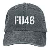 Fu46, Funny Anti Biden Hat, Adjustable Baseball Cap Cowboy Denim Hat Hip-Hop Cap,Deep Heather