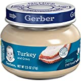 Gerber 2nd Foods Meats, Turkey & Turkey Gravy, 2.5-Ounce (Pack of 12)