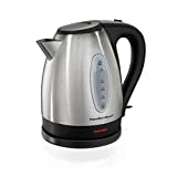 Hamilton Beach Electric Tea Kettle, Water Boiler & Heater, 1.7 Liter, Cordless Serving, 1500 Watts for Fast Boiling, Auto-Shutoff and Boil-Dry Protection, Stainless Steel (40880)