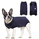 KOESON Recovery Suit for Dogs, Dog Surgery Recovery Suit for Male Female Dogs & Cats, Professional Protective Shirt Pet Post Operative Jumpsuit for Abdominal Wounds Navy XS