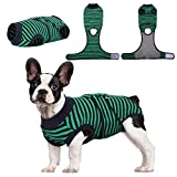 Kuoser Recovery Suit for Dogs Cats After Surgery, Professional Pet Recovery Shirt Dog Abdominal Wounds Bandages, Substitute E-Collar & Cone,Prevent Licking Dog Onesies Pet Surgery Recovery Suit XS