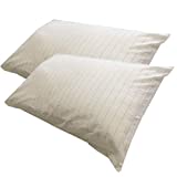 Grounding Pillowcases 2pcs with Earth Connection Cord, Conductive Grounding Pillow Cases for Better Sleep Queen Size 20x30in