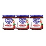 Fody Foods Vegan Medium Salsa Pack | Chunky Tomato Jalapeno Salsa | Low FODMAP Certified | Gut Friendly IBS Friendly Kitchen Staple | Gluten Free Lactose Free Non GMO | 3 Jars, 16 Ounces