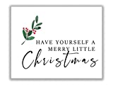 Merry Little Christmas No.13 Christmas Holiday Wall Art Print - 11x14 UNFRAMED Picture Perfect for Farmhouse, Rustic, Vintage, Cottage, Country Home Decor.