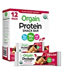 Orgain Organic Plant Based Protein Bar - 10g of Protein, Vegan, No Gluten, Soy or Dairy, Kosher, Non-GMO, 1.41 Ounce, (Packaging May Vary) Peanut Butter Chocolate Chunk,12 Count