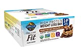 High Protein Bars for Weight Loss - Garden of Life Organic Fit Bar - Peanut Butter Chocolate (12 per carton) - Burn Fat, Satisfy Hunger and Fight Cravings, Low Sugar Plant Protein Bar with Fiber