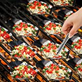 Rrtizan 12 Pcs Set Oyster Shells Stainless Steel Reusable - large Oyster Grilling Pan - Metal Oyster Baking Dish - Great for Seafood of all Kind pecan pie sauce tray (Stainless Steel Kitchen Tongs)