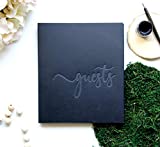 Wedding Guest Book Alternative, Guest Book Polaroid, 130 Black Pgs, 8.5x7 inch Cardstock, Wedding Guestbook with Blank Pages, Instax Guest Book for Wedding Photo Booth Props Black Guest Book Wedding
