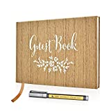 Wedding Guest Book – Polaroid Album Photo Guestbook Registry Sign-in Vintage – Hardbound Book with Bookmark – 9” x 6” Small Rustic (100 Pages)