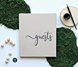 Rustic Wedding Guest Book for Rustic Wedding Decor. Softcover 90 pgs 8.5"x9" Flat-Lay. Wedding Guestbook with Blank Pages, Rustic Guest Book for Wedding(Kraft)
