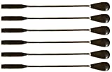 6-Pack - 9" Spoon Spatulas, Polished Stainless Steel, Individually Wrapped - 3/4" Wide End, 5/16" Narrow End