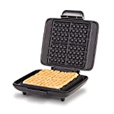 DASH Deluxe No-Drip Waffle Iron Maker Machine 1200W + Hash Browns, or Any Breakfast, Lunch, & Snacks with Easy Clean, Non-Stick + Mess Free Sides, Silver