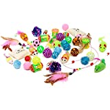 Friends Forever Kitten Toys Variety Pack - Cat Toys Set Including Cat Fishing Pole, Catnip Pillow & Lot More, Cute Kitty Toys for Cats 20 Pieces