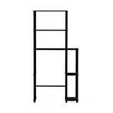 Furinno Turn-N-Tube with 5 Shelves Toilet Space Saver, Espresso/Black