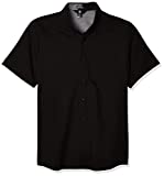 Volcom Men's Everett Oxford Short Sleeve Shirt New black L