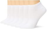 Hue Women's Supersoft No-Show Liner Socks 6 Pair Pack, Assorted Sockshosiery, -white, One Size