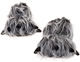 Silver Lilly Bear Paw Animal Slippers (Gray, Medium)