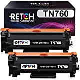 RETCH Compatible Toner Cartridge Replacement for Brother TN760 TN-760 TN730 to Use with HL-L2350DW HL-L2395DW HL-L2390DW HL-L2370DW MFC-L2750DW MFC-L2710DW DCP-L2550DW Printer (Black,2 Pack)