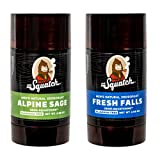 Dr. Squatch Natural Deodorant for Men – Odor-Squatching Men's Deodorant Aluminum Free - Alpine Sage + Fresh Falls (2.65 oz, 2 Pack)