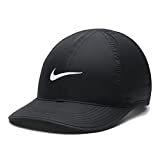 Nike Youth Aerobill Featherlight Cap, Black/Black/White, Misc