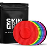 Skin Grip Adhesive Patches for Freestyle Libre 2  Waterproof & Sweatproof for 10-14 Days, Pre-Cut Adhesive Tape, Continuous Glucose Monitor Sensor Cover  20 Pack, Rainbow Variety