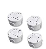 Universal Bullet Security Camera Junction Box Mount Bracket(4 Pack),Waterproof Junction Box for IP Camera Electric Enclosure, Indoor/Outdoor Wall Ceiling Mount Aluminum Hide Cable Junction Base Boxes