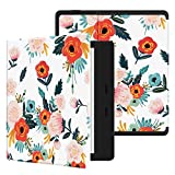 Ayotu Colorful Case for All-New Kindle Oasis (10th Gen, 2019 Release & 9th Gen, 2017 Release) PU Leather Smart Waterproof Cover,Auto Wake/Sleep,ONLY Fits All-New 7 Kindle Oasis,KO Flowers