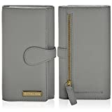 Leather Wallets for Women - RFID Blocking Checkbook Wallet with Credit Card Slots