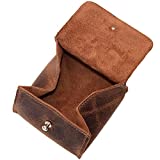 Hide & Drink, Leather Jewelry Pouch, Mini Travel Size Box, Rings & Precious Articles Storage Organizer, Groom & Bridesmaid Wedding Gifts, Handmade :: Bourbon Brown