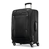 Samsonite Pro Travel Softside Expandable Luggage with Spinner Wheels, Black, Checked-Medium 25-Inch