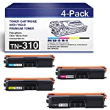 TN310 TN310BK TN310C TN310M TN310Y Toner Cartridge Replacement for Brother TN-310 Series HL-4150CDN 4140CW 4570CDW 4570CDWT MFC-9640CDN Printer Ink Cartridge (Black,Cyan,Magenta,Yellow, 4-Pack).