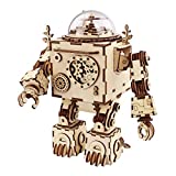 Think Gizmos Wooden 3D Puzzle for Adults & Teenagers  Robot Brain Teaser Building Kit with Working Music Box  Awesome 3D Jigsaw Style Gift for Men, Women and Kids 12+