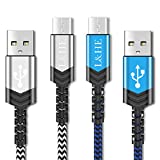 L&HE 2 Pack 10FT Charger Cable Compatible with PS4 Slim/Pro, Xbox One S/X Controller, and Android Phones (Blue & White