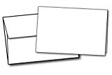 4" x 6" Heavyweight Blank White Greeting Card Sets (40 Cards & Envelopes)