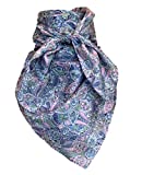 Wyoming Traders Wild Rag Floral , Blue Paisley , Large