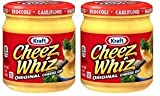 Kraft Cheez Whiz Original Cheese Dip, 15 oz Jar (Pack of 2)