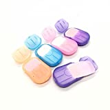 6 Packs Portable Disposable Travel Hiking Washing Hand Bath Toiletry Paper Soap Sheets(Random Color)