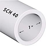 PVC Pipe Sch40 1 Inch (1.0) White Custom Length - 5FT